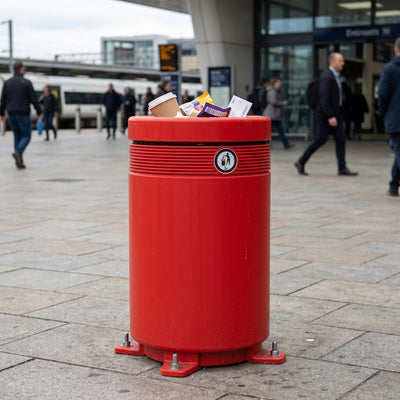 Open Top Litter Bin 140 Litre MDPE