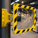 800 x 600mm P.A.S Yellow and Black Framed Convex Mirror