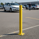 Light Slate Gray Premium Lockable Folding Square Parking Post for Secure Parking