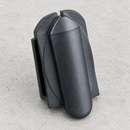 Wall Mounted Belt Barrier Joiner Clip for Wide Area Cordoning - Black
