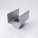 Aluminium Box Gutter Outlet 72×72mm to 135×100mm — RAL 9006