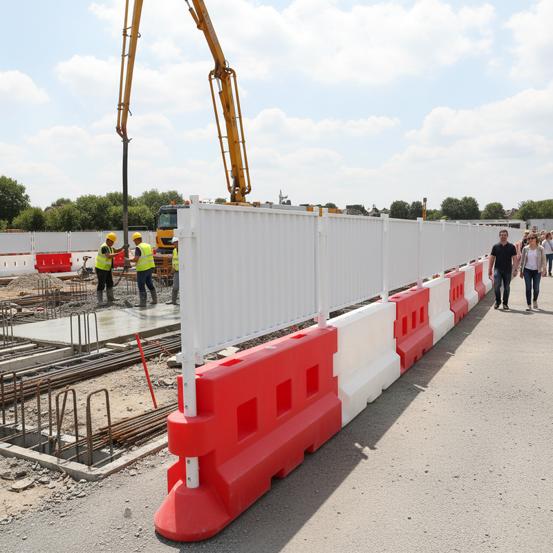 Light Gray Premium Safety Barrier Hoarding Fencing Panel for Event Security