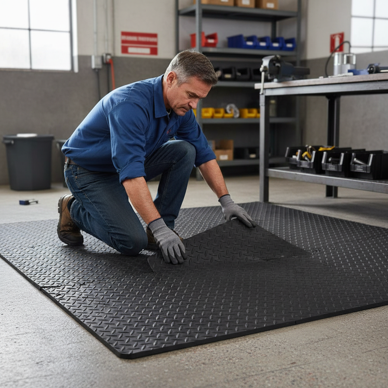Dark Slate Gray Heavy Duty Anti-Fatigue Cushioned Mats for Comfort and Safety
