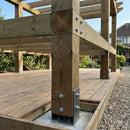 Larch Square Post Blunt 12ft x 7in x 7in (Treated)