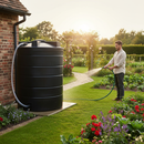 Dark Olive Green Heavy Duty 20,000 Litre Non-Potable Cylindrical Storage Water Tank