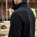 Black Women's Low-Shedding Fleece Zip Jacket