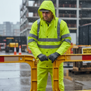 Olive Drab High-Performance Breathable Coverall with Hood and Reflective Tape