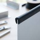 U-Profile Rubber Edge Protector 5.5x9.5mm for 1.6mm Panels - 50m EPDM (view 2)