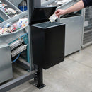 56 Litre Square Post Mountable Litter Bin, Galvanised Steel