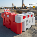 Gray Heavy Duty Water-Filled Barrier for Site Security and Traffic Management