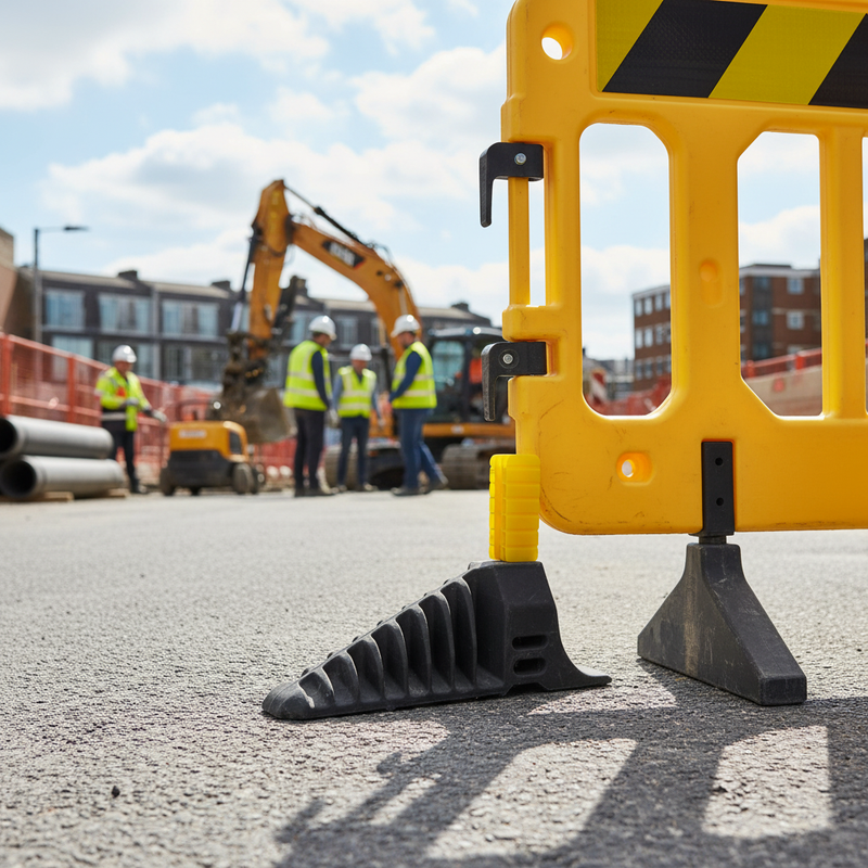 Light Gray Premium Heavy Duty Anti-Trip Barrier Foot for Utility Areas