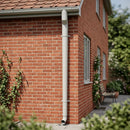 Aluminium Flush Joint Downpipe Sample — RAL 7035 / 63mmØ (in use)