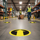 Slate Gray Premium Slip-Resistant Floor Sign - High Visibility Safety Indicator