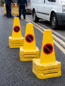 Sand-weighted traffic cone with 200mm no waiting symbol, 200 units
