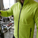 Thermal Midlayer Work Jacket with Windproof Panels - Lime