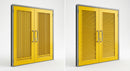 Double Steel Louvre Door Set – Heavy Duty, Up to 2900mm High (view 2)
