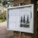 Double-sided outdoor poster case, 42x A4 capacity, aluminium frame