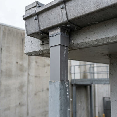 Aluminium Gutter Outlet Spigot Extender 72×72mm