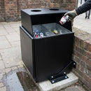 100 Litre 50/50 Split Recycling Bin – Steel
