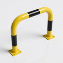 600 x 750mm steel collision protection guard yellow/black (view 2)