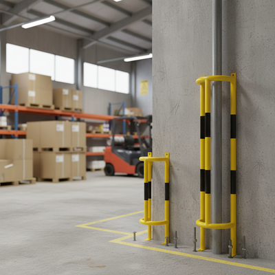 Heavy Duty Vertical Pipe Protectors for Wall and Ground Mounting