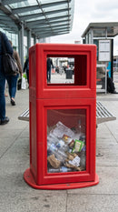 Square Litter Bin 45 Litre MDPE with Lid