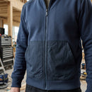 Heavyweight Tech Sweatshirt Jacket, Reinforced - Navy/Dark Navy