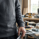 Crew Neck Work Sweatshirt Cotton Blend - Steel Grey (view 2)