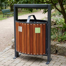 78 Litre dual litter and recycling bin with steel frame