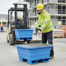 Gray 250 Litre Heavy Duty Fork Lift Mortar Tub with Enclosed Slots