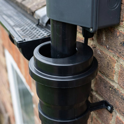 110mm x 68mm Black Rainwater Pipe Adaptor