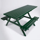 Steel wheelchair-friendly picnic table with extended top (view 2)