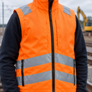 Hi-Vis Safety Vest with Zipped Pockets - EN ISO 20471 - Orange (view 2)