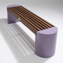 Torpedo Bench with Steel Frame and Hardwood Slats (view 2)