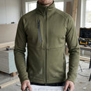 Full-Zip Power Stretch Work Jacket - Khaki Green