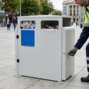 200 Litre Mild Steel Recycling Bin with Dual Liners and Slam Lock