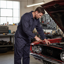 Black Professional Navy Blue Boilersuit - Durable Polyester-Cotton Blend