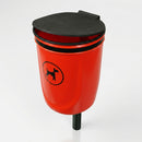 Post mountable dog waste bin polyethylene with steel liner (view 2)