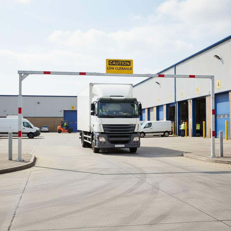 Light Gray Professional Swivel Height Restrictor with Padlock and Reflectors