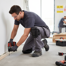 Gray Foldable Trouser Knee Pads (Pair) - Black