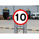 Dark Gray 10mph Quick-Fit Sign Face for Traffic Control - Compliance Ready