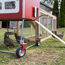 Mobile Wooden Chicken Coop with Run