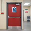 Dark Gray Mandatory Fire Safety Door Signs - Keep Locked for Safety