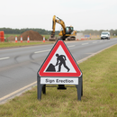 Rosy Brown Premium Men At Work Sign Erection Supplementary Plate 750mm