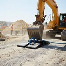 Light Gray Heavy Duty Rubber Hose and Cable Protection Ramp for Safe Access