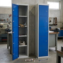 Five-Door Steel Garment Locker with Individual Compartments