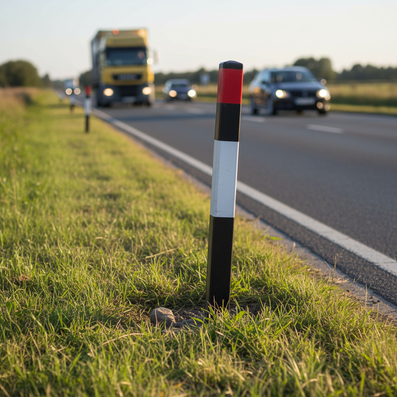 Dim Gray Premium Flexible Plastic Verge Marker for Road Safety and Visibility