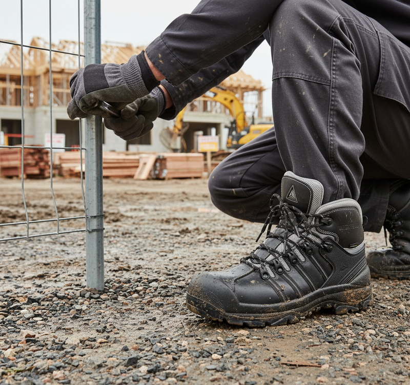 Dark Slate Gray Premium Waterproof Buffalo Leather Safety Work Boots - S3 SRC Compliant