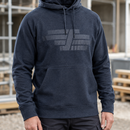 Lightweight Terry Hoodie with Mesh-Lined Hood - Dark Navy Melange