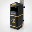 Post Mountable Steel Litter Bin – 70 Litre Galvanised (view 2)
